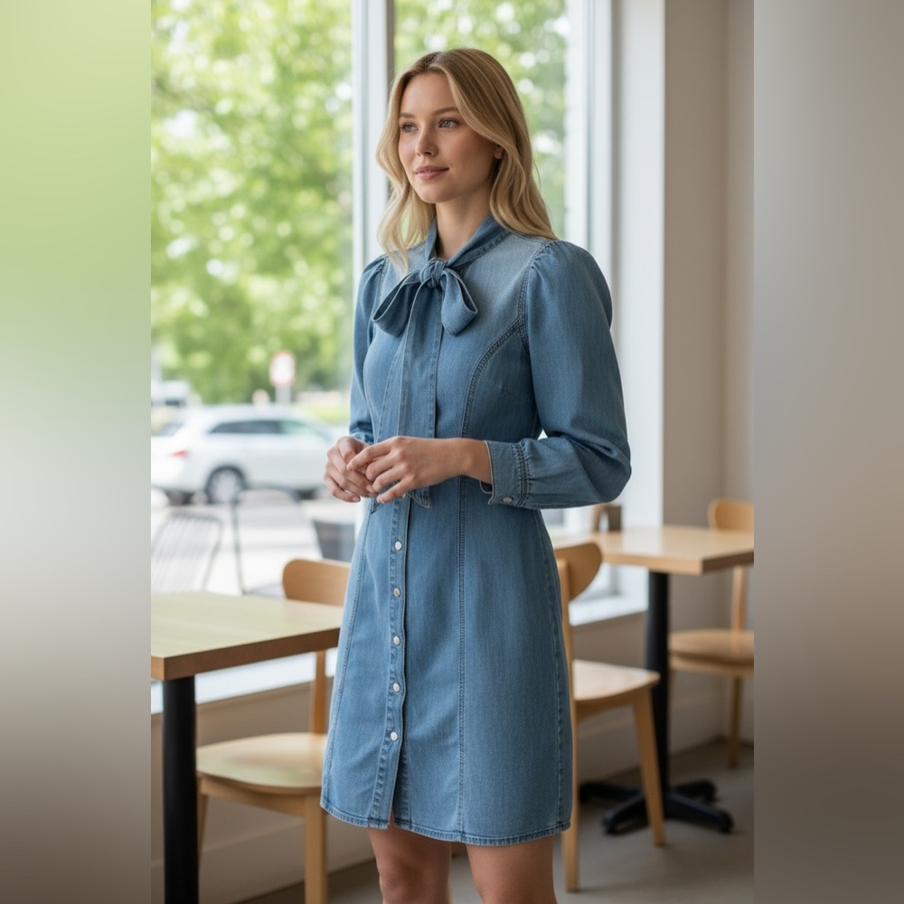 Elegant Blue Midi Dress